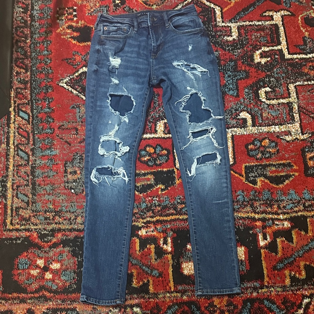 Aeropostale Athletic Skinny Jeans - Dark Blue
